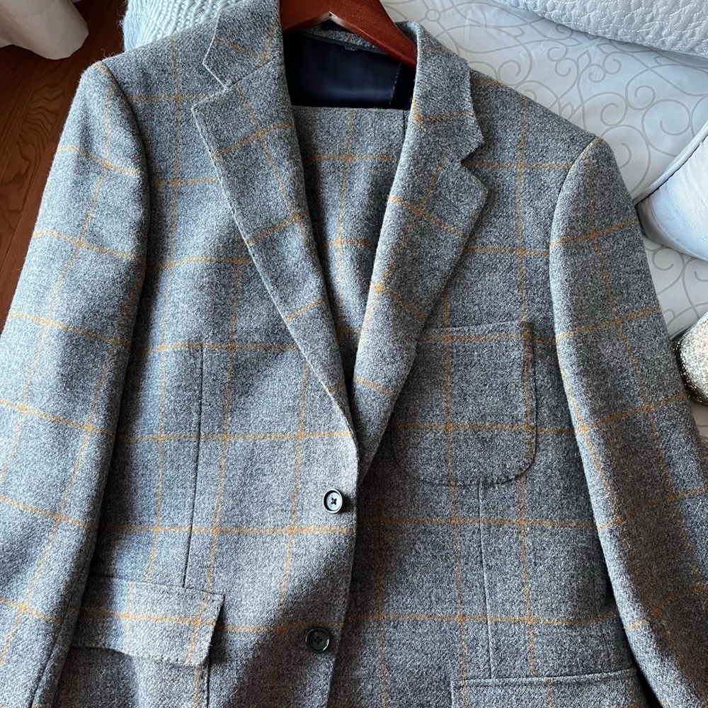 J. Crew Robert Noble Gray Wool Suit EUC